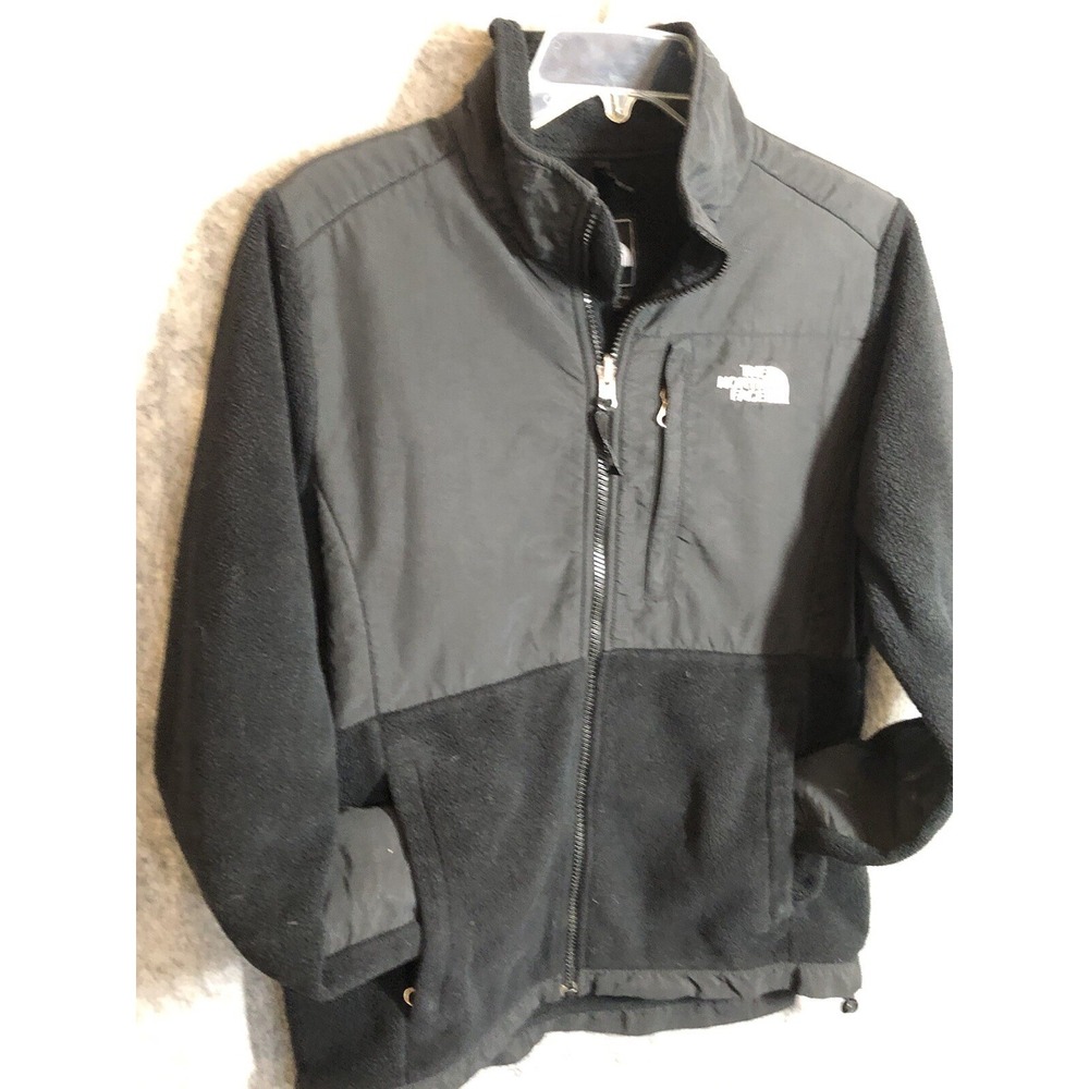 The North Face Jacket Womens Black Medium Denali Fleece Hike Coat Outdoor FLAW
